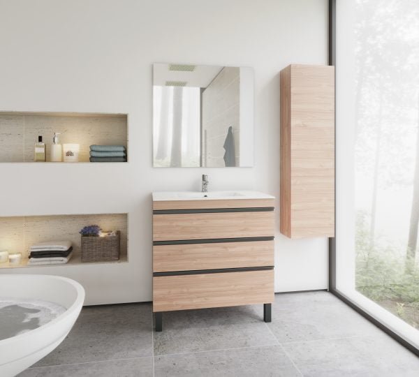 Mueble de baño con Patas Riesi  con Cajones